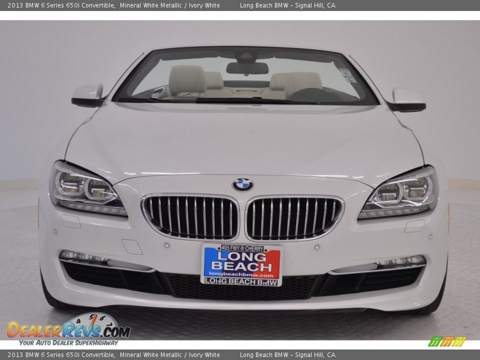 2013 BMW 6 Series 650i Convertible Mineral White Metallic / Ivory White Photo #2