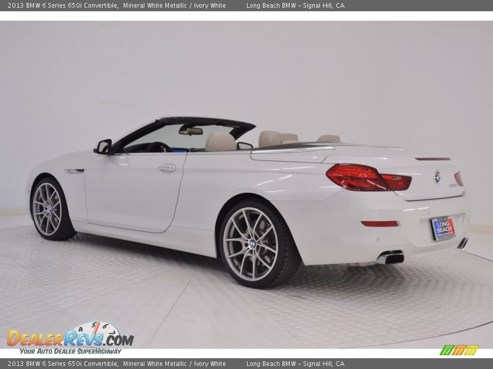 2013 BMW 6 Series 650i Convertible Mineral White Metallic / Ivory White Photo #5