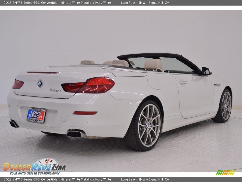2013 BMW 6 Series 650i Convertible Mineral White Metallic / Ivory White Photo #7