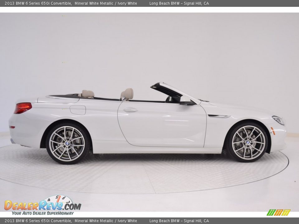2013 BMW 6 Series 650i Convertible Mineral White Metallic / Ivory White Photo #8