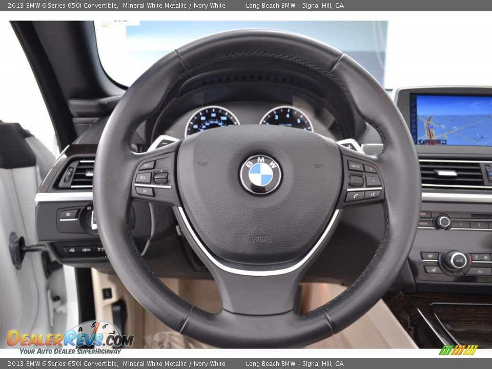 2013 BMW 6 Series 650i Convertible Steering Wheel Photo #24