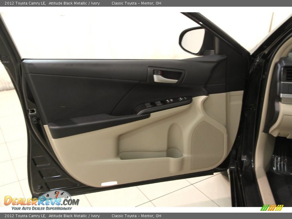 2012 Toyota Camry LE Attitude Black Metallic / Ivory Photo #4