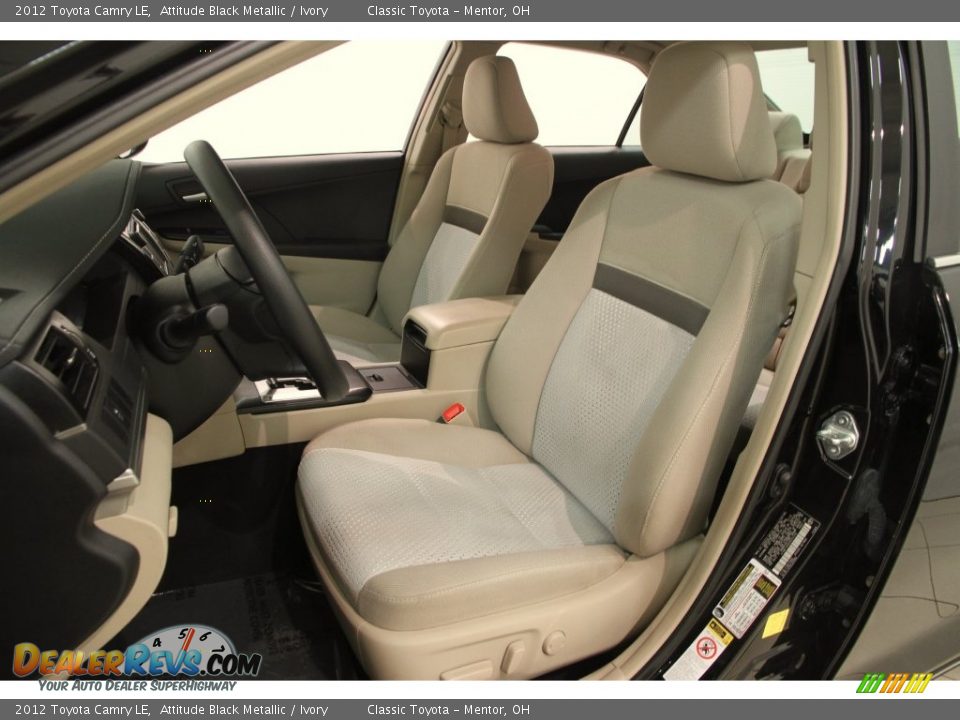 2012 Toyota Camry LE Attitude Black Metallic / Ivory Photo #5