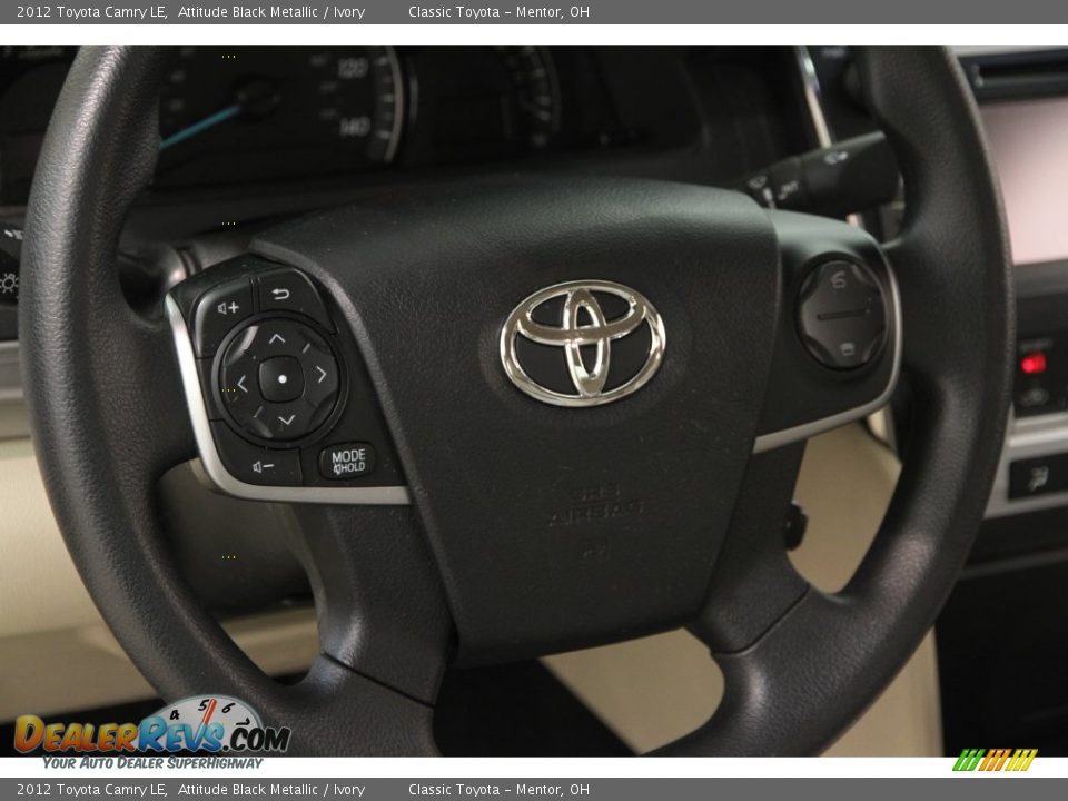 2012 Toyota Camry LE Attitude Black Metallic / Ivory Photo #6