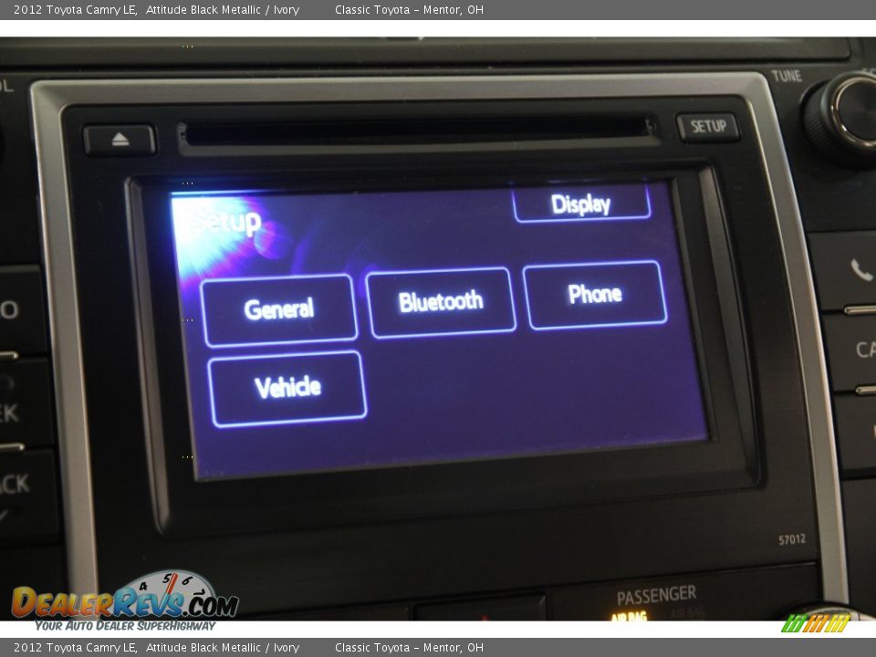 2012 Toyota Camry LE Attitude Black Metallic / Ivory Photo #9