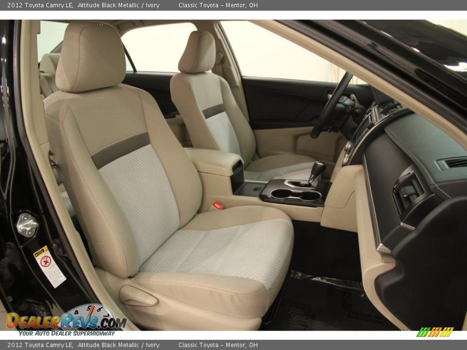 2012 Toyota Camry LE Attitude Black Metallic / Ivory Photo #12