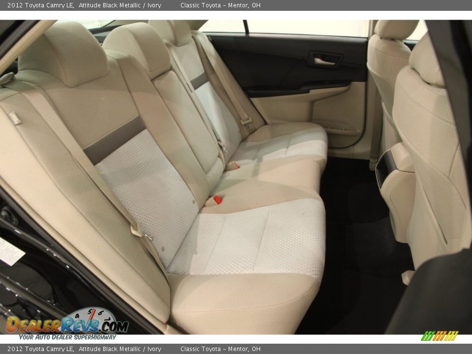 2012 Toyota Camry LE Attitude Black Metallic / Ivory Photo #13