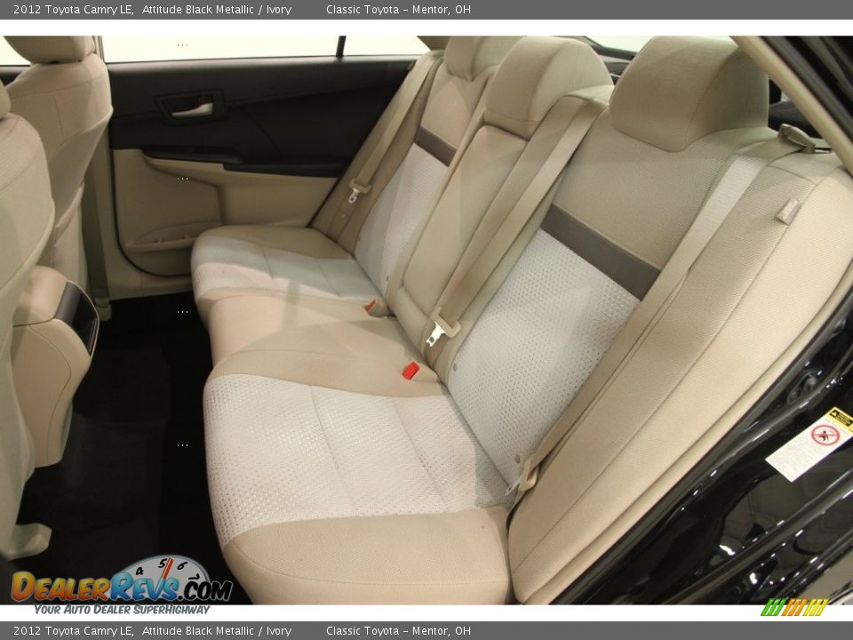 2012 Toyota Camry LE Attitude Black Metallic / Ivory Photo #14