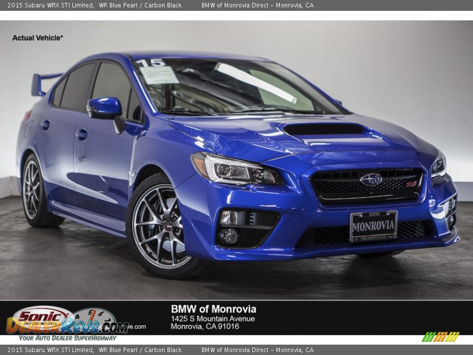 2015 Subaru WRX STI Limited WR Blue Pearl / Carbon Black Photo #1