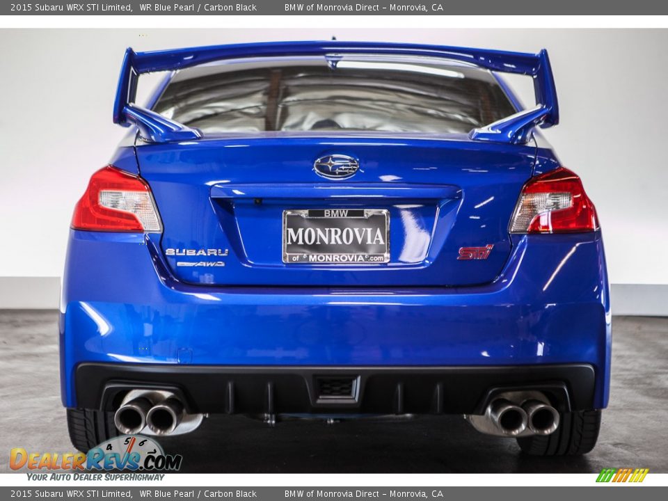 2015 Subaru WRX STI Limited WR Blue Pearl / Carbon Black Photo #3