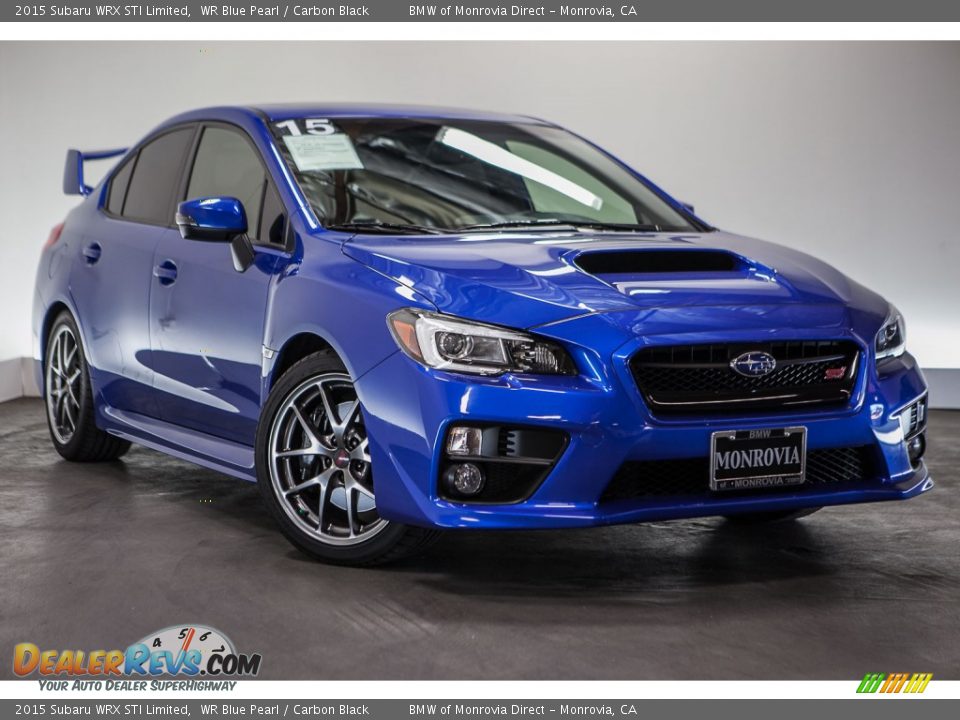 2015 Subaru WRX STI Limited WR Blue Pearl / Carbon Black Photo #11