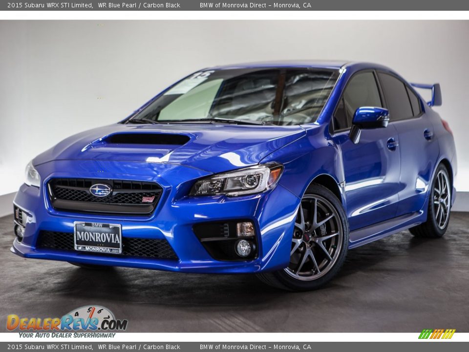 2015 Subaru WRX STI Limited WR Blue Pearl / Carbon Black Photo #12