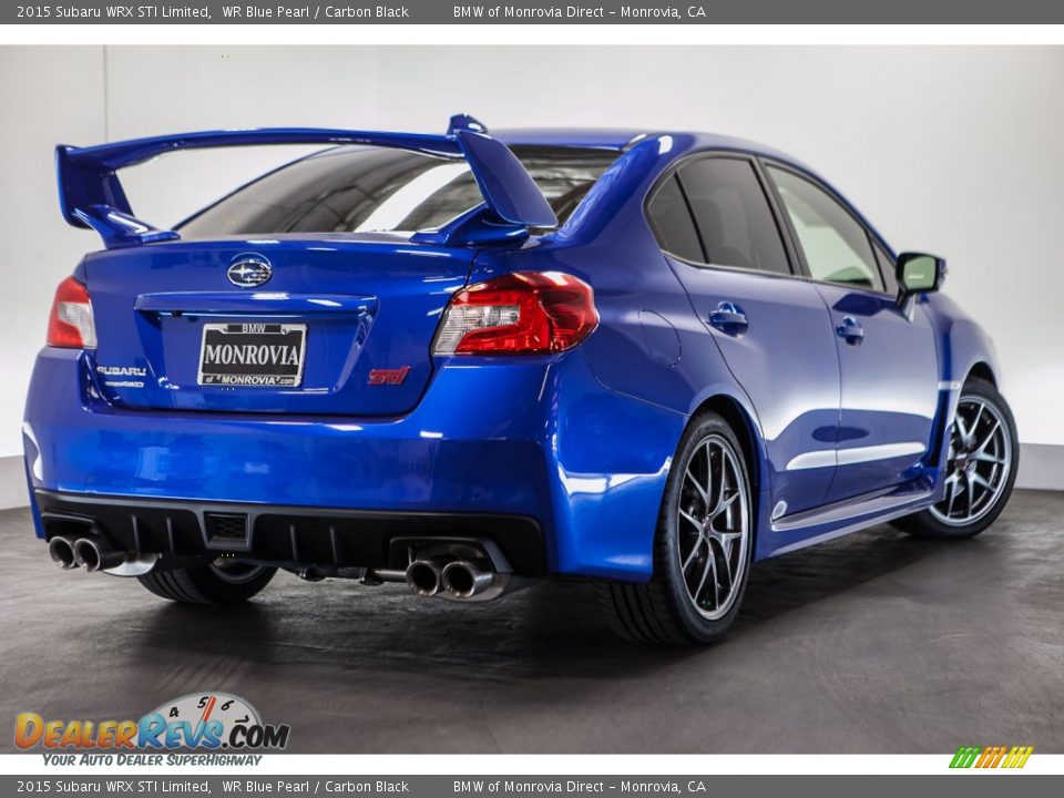 2015 Subaru WRX STI Limited WR Blue Pearl / Carbon Black Photo #13