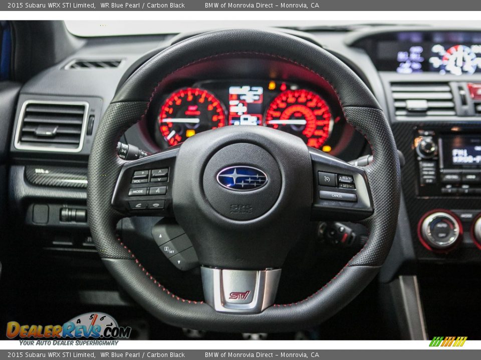 2015 Subaru WRX STI Limited WR Blue Pearl / Carbon Black Photo #15