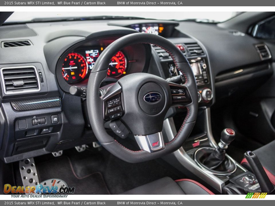 2015 Subaru WRX STI Limited WR Blue Pearl / Carbon Black Photo #18