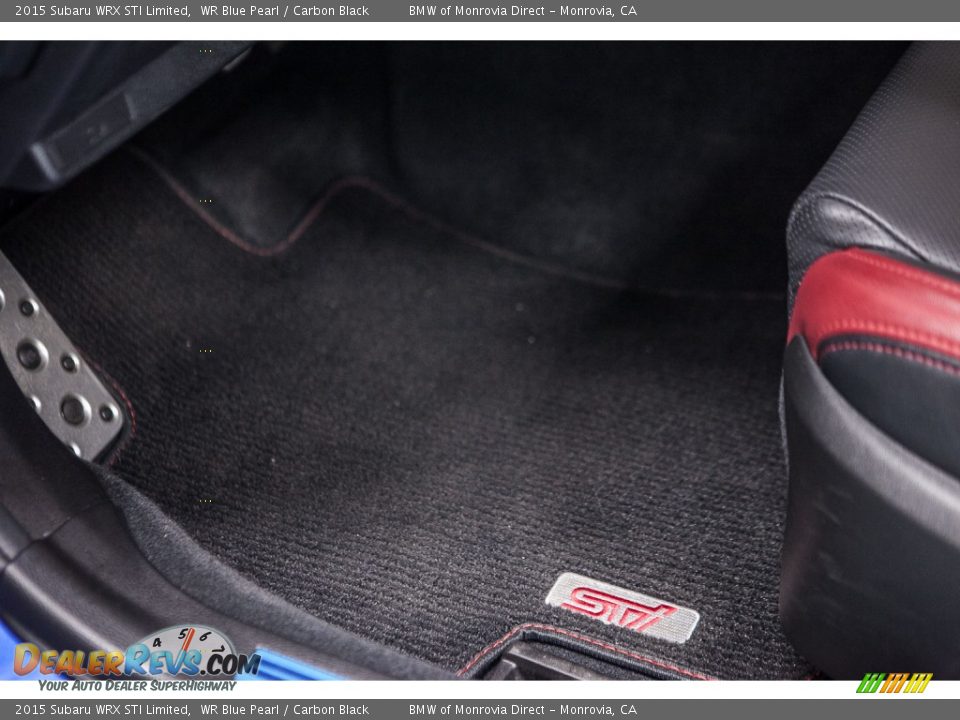 2015 Subaru WRX STI Limited WR Blue Pearl / Carbon Black Photo #19