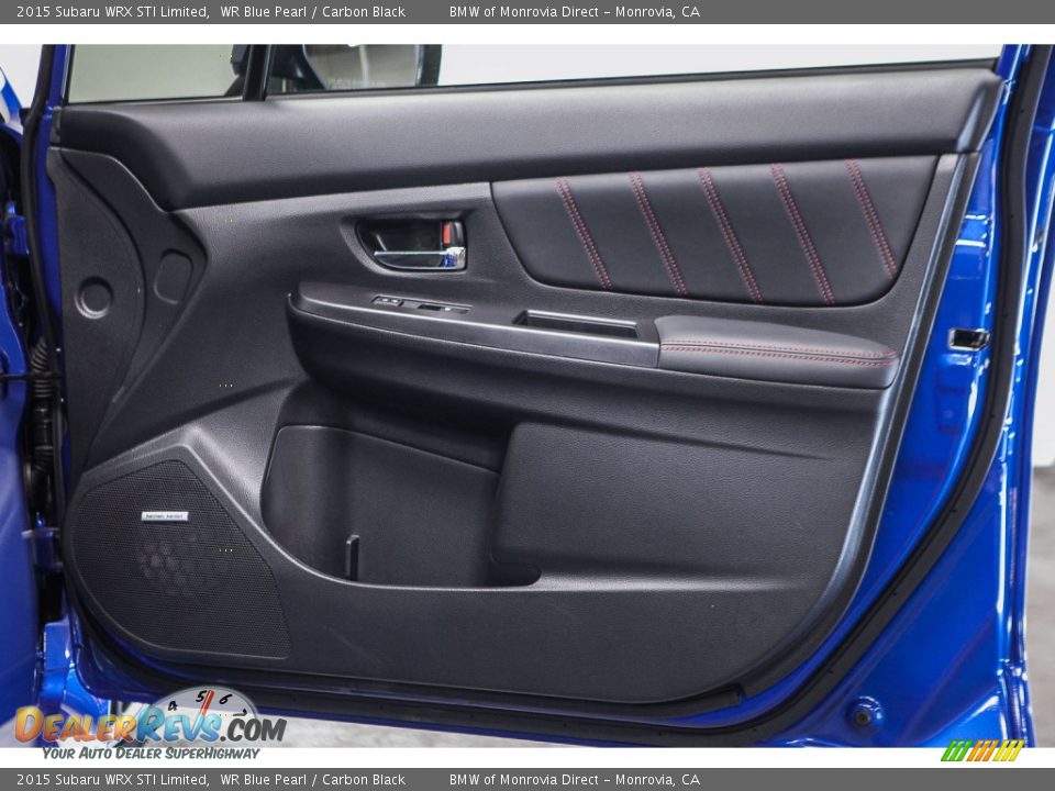 2015 Subaru WRX STI Limited WR Blue Pearl / Carbon Black Photo #24