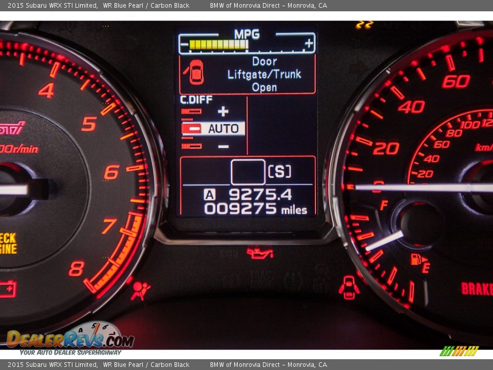 2015 Subaru WRX STI Limited WR Blue Pearl / Carbon Black Photo #31