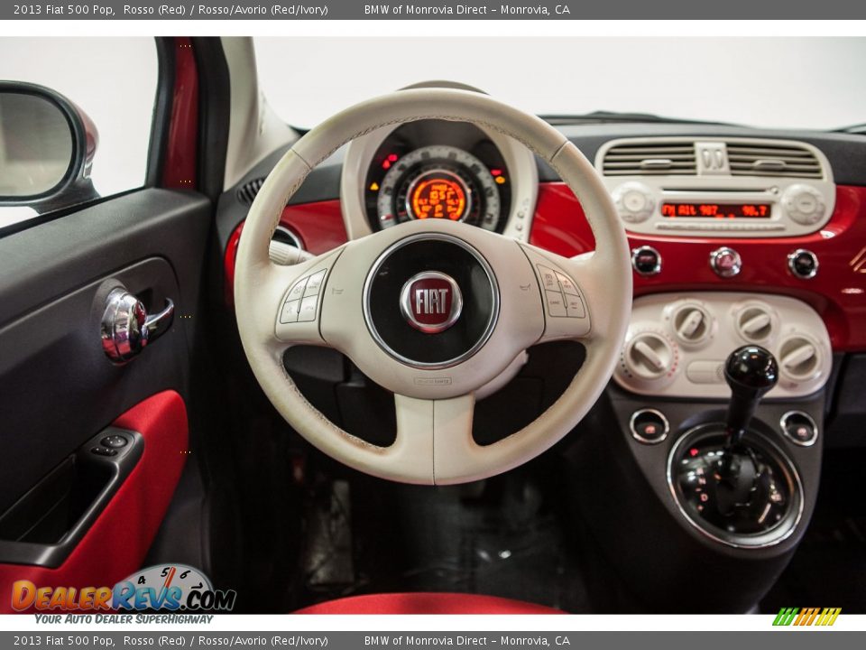 2013 Fiat 500 Pop Rosso (Red) / Rosso/Avorio (Red/Ivory) Photo #4