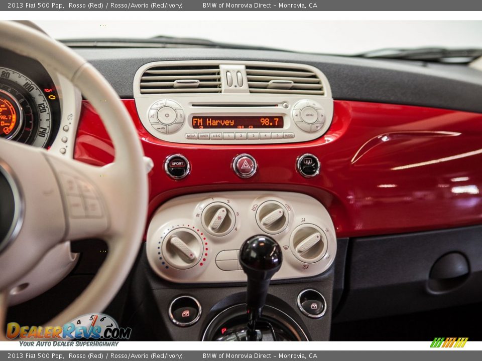 2013 Fiat 500 Pop Rosso (Red) / Rosso/Avorio (Red/Ivory) Photo #5