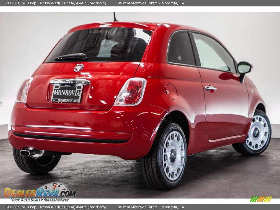 2013 Fiat 500 Pop Rosso (Red) / Rosso/Avorio (Red/Ivory) Photo #14