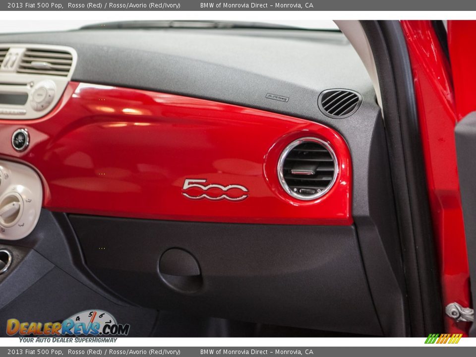 2013 Fiat 500 Pop Rosso (Red) / Rosso/Avorio (Red/Ivory) Photo #22