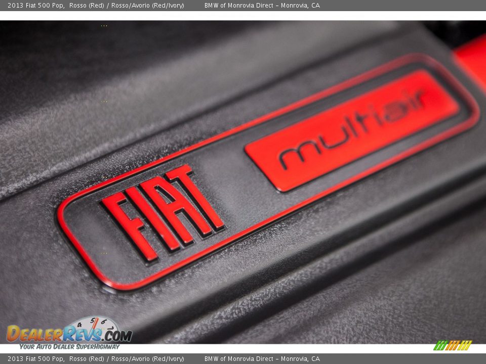 2013 Fiat 500 Pop Rosso (Red) / Rosso/Avorio (Red/Ivory) Photo #25