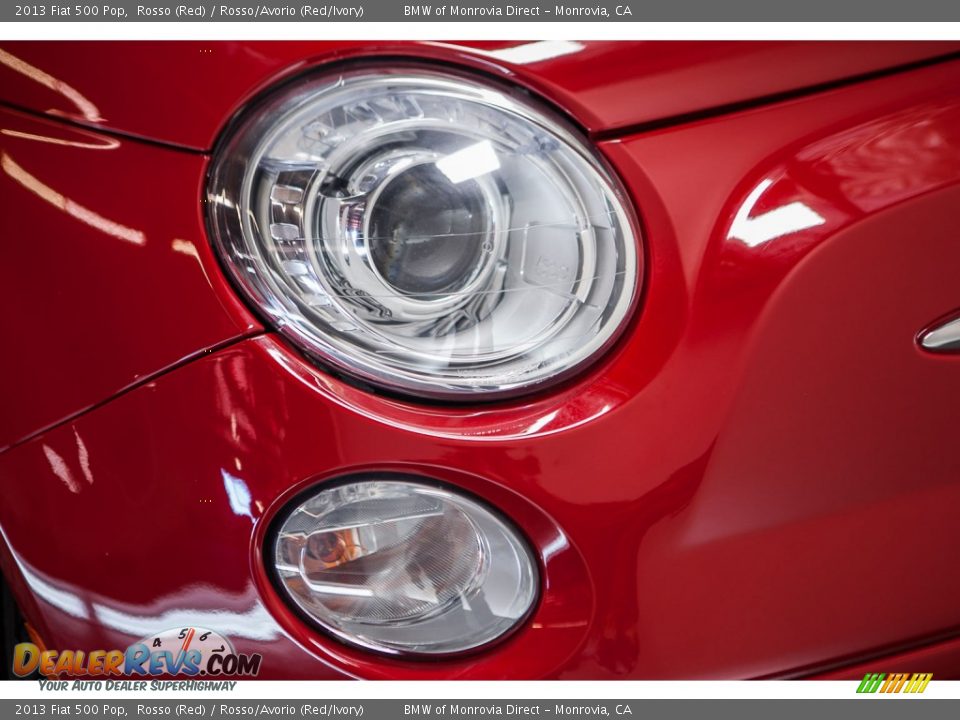 2013 Fiat 500 Pop Rosso (Red) / Rosso/Avorio (Red/Ivory) Photo #26