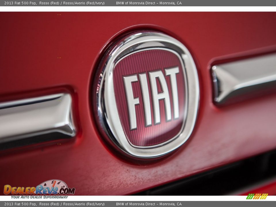 2013 Fiat 500 Pop Rosso (Red) / Rosso/Avorio (Red/Ivory) Photo #27