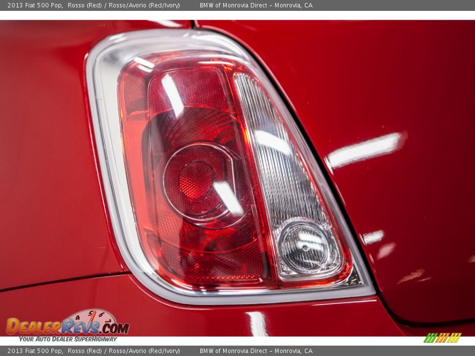 2013 Fiat 500 Pop Rosso (Red) / Rosso/Avorio (Red/Ivory) Photo #28