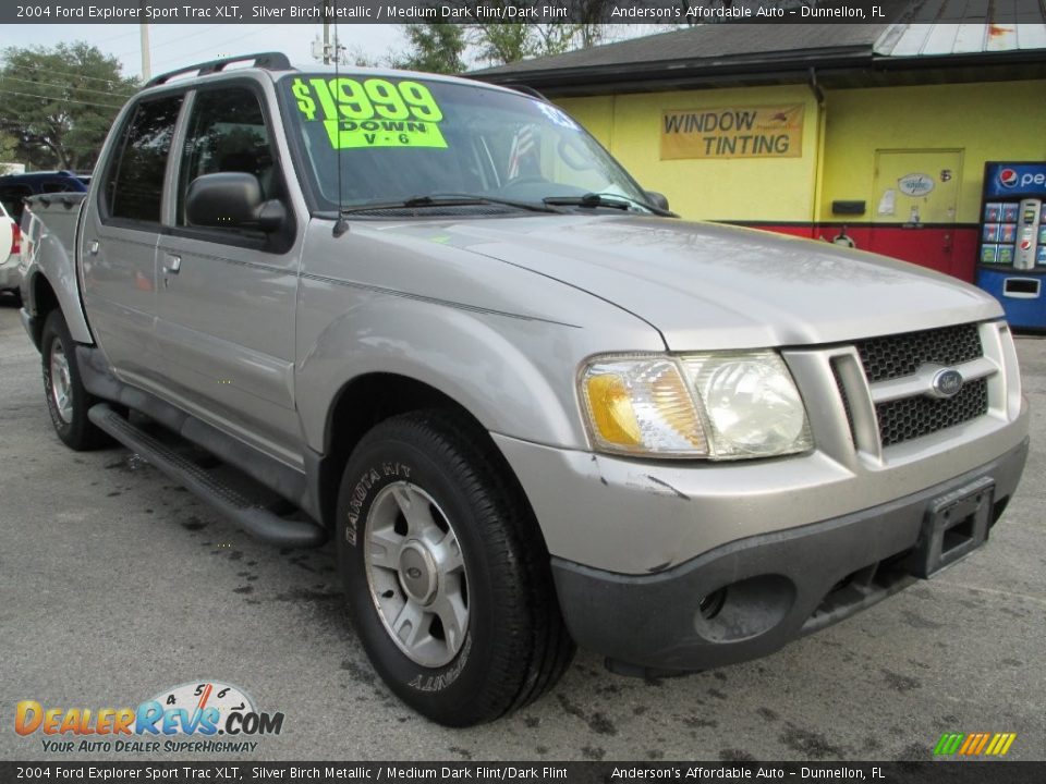 2004 Ford Explorer Sport Trac XLT Silver Birch Metallic / Medium Dark Flint/Dark Flint Photo #1