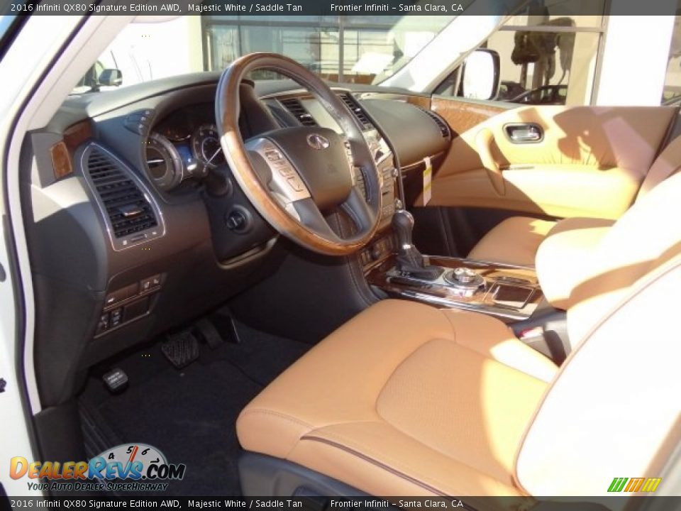 Saddle Tan Interior - 2016 Infiniti QX80 Signature Edition AWD Photo #17