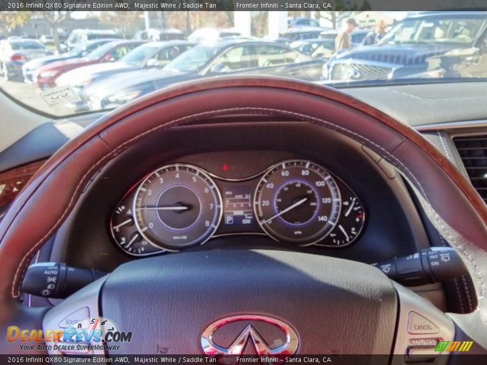 2016 Infiniti QX80 Signature Edition AWD Majestic White / Saddle Tan Photo #23