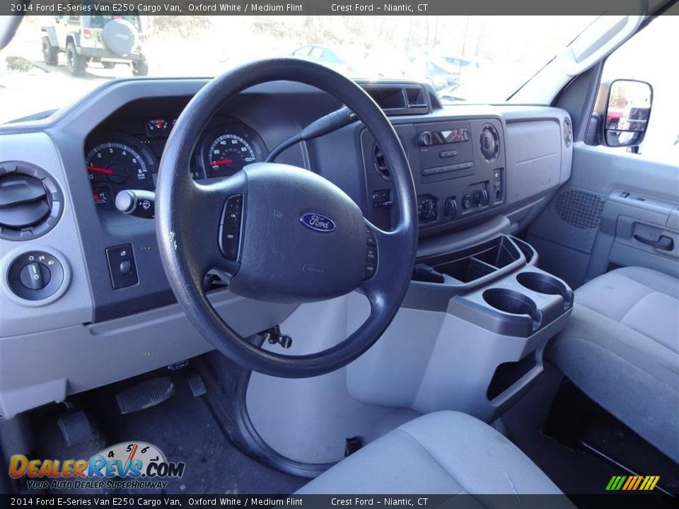 2014 Ford E-Series Van E250 Cargo Van Oxford White / Medium Flint Photo #10