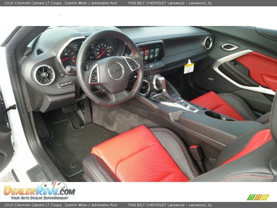 Adrenaline Red Interior - 2016 Chevrolet Camaro LT Coupe Photo #6