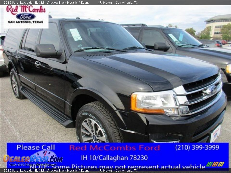 2016 Ford Expedition EL XLT Shadow Black Metallic / Ebony Photo #1