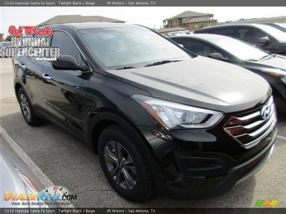 2016 Hyundai Santa Fe Sport Twilight Black / Beige Photo #1