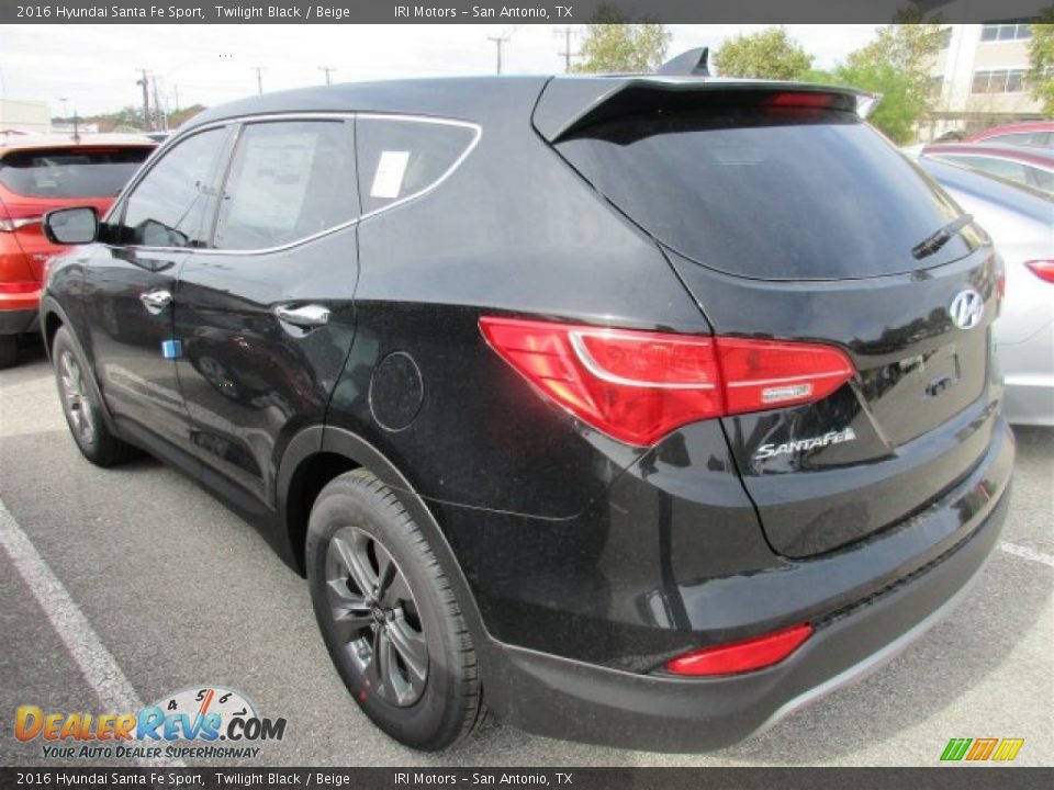 2016 Hyundai Santa Fe Sport Twilight Black / Beige Photo #4