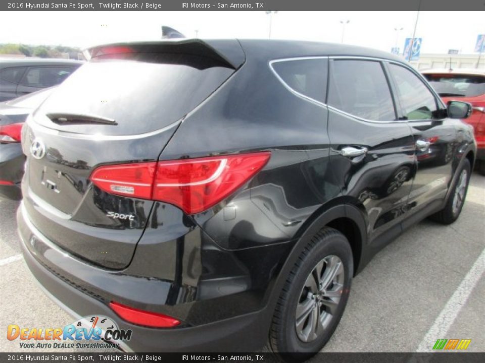 2016 Hyundai Santa Fe Sport Twilight Black / Beige Photo #7