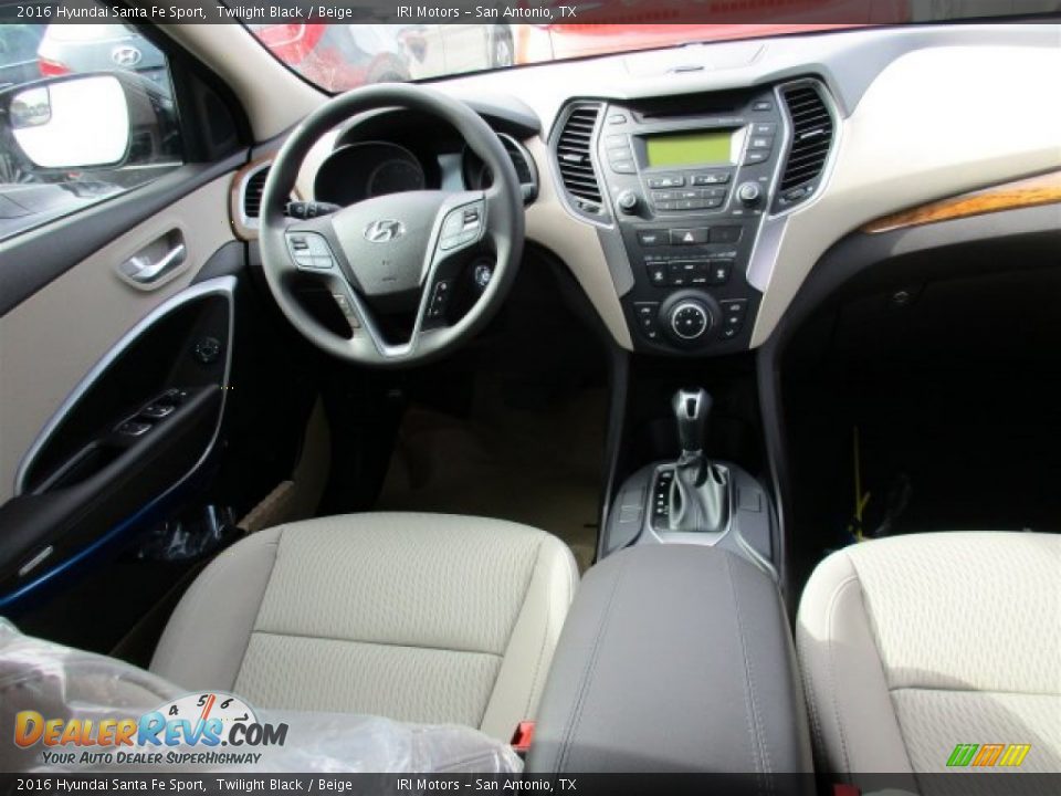 2016 Hyundai Santa Fe Sport Twilight Black / Beige Photo #8