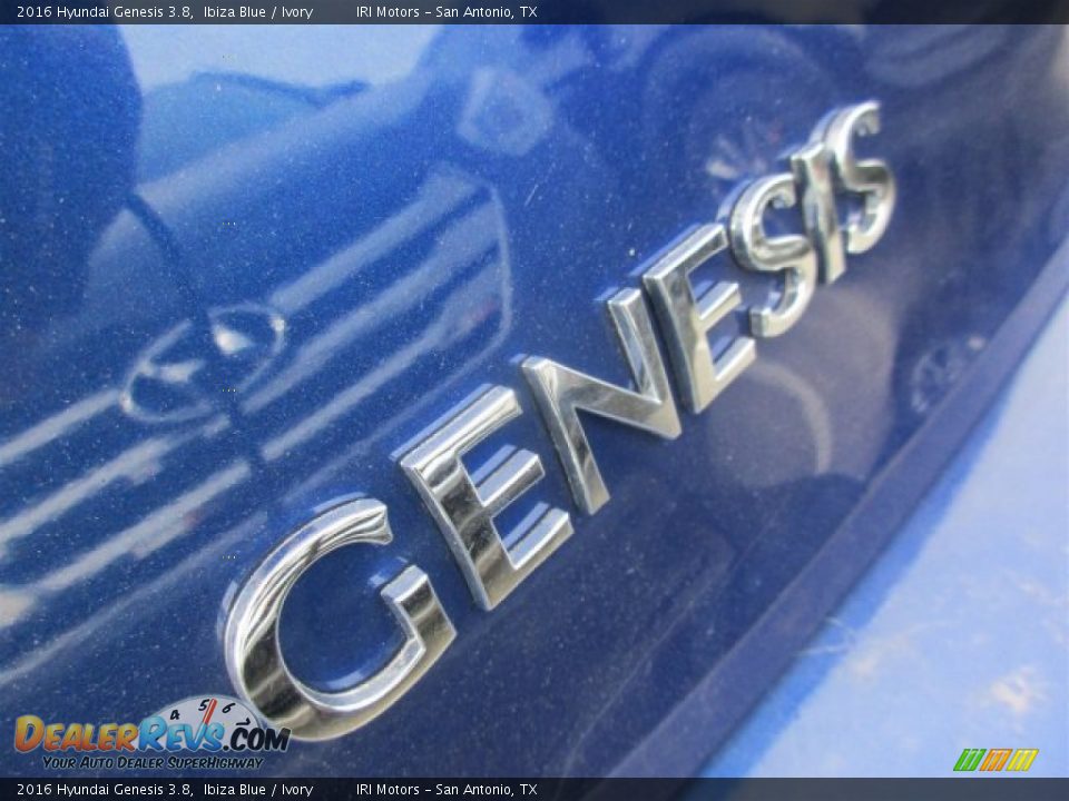 2016 Hyundai Genesis 3.8 Ibiza Blue / Ivory Photo #5
