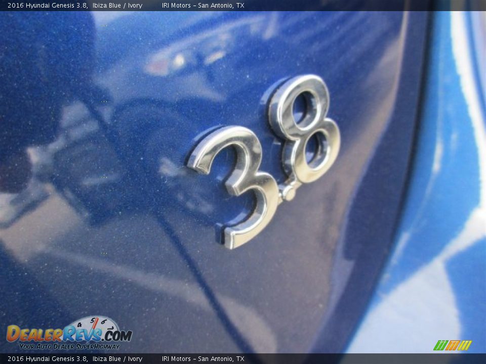 2016 Hyundai Genesis 3.8 Ibiza Blue / Ivory Photo #6