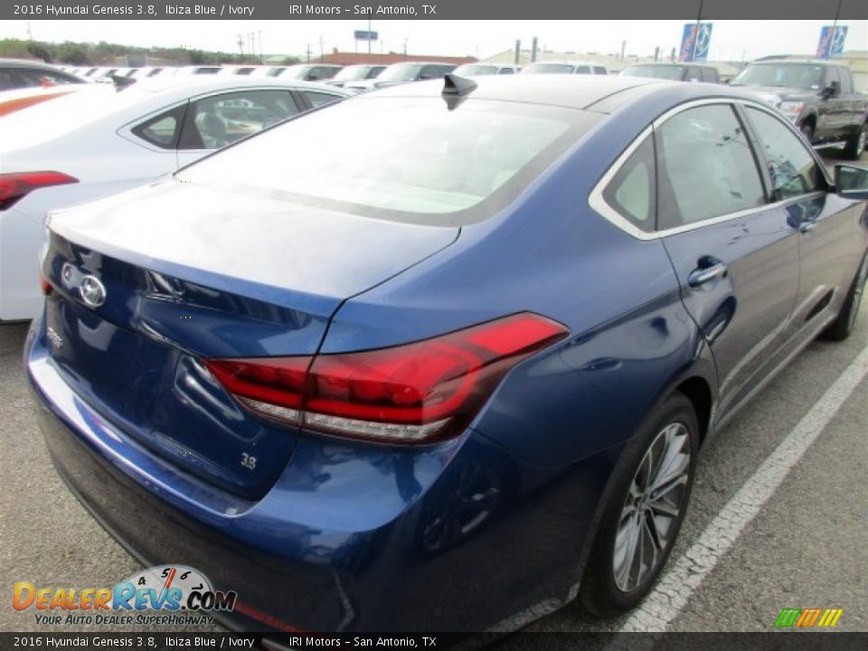 2016 Hyundai Genesis 3.8 Ibiza Blue / Ivory Photo #7
