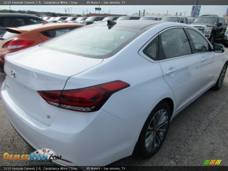2016 Hyundai Genesis 3.8 Casablanca White / Gray Photo #7