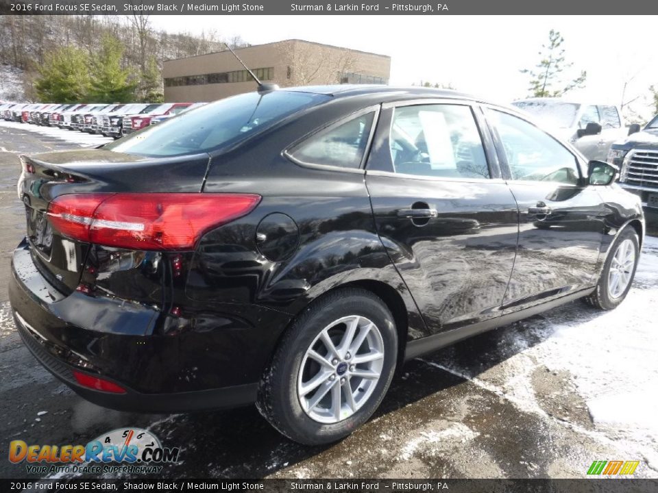 2016 Ford Focus SE Sedan Shadow Black / Medium Light Stone Photo #2
