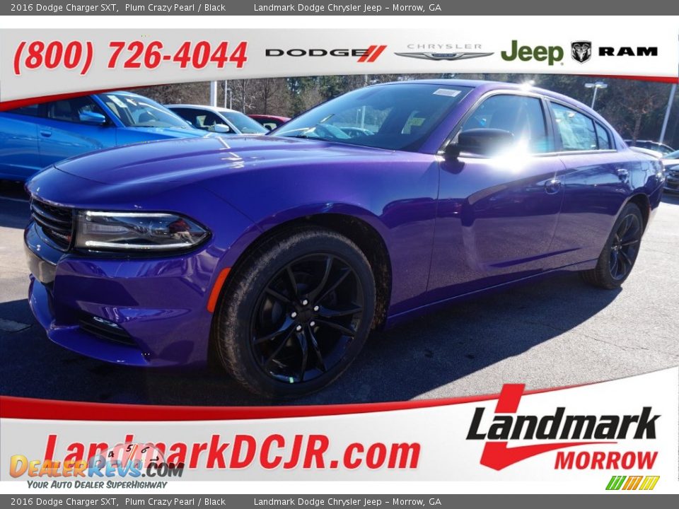 2016 Dodge Charger SXT Plum Crazy Pearl / Black Photo #1