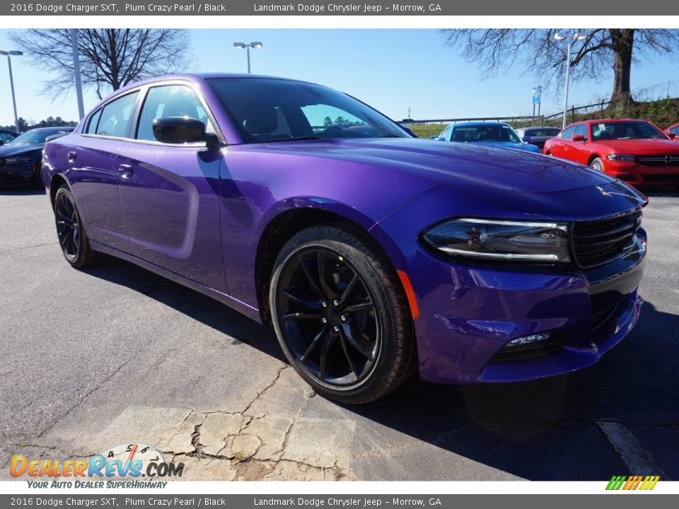 2016 Dodge Charger SXT Plum Crazy Pearl / Black Photo #4