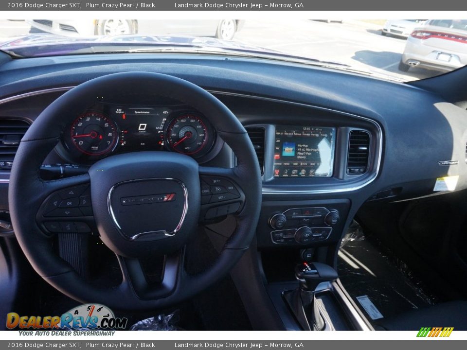 2016 Dodge Charger SXT Plum Crazy Pearl / Black Photo #7