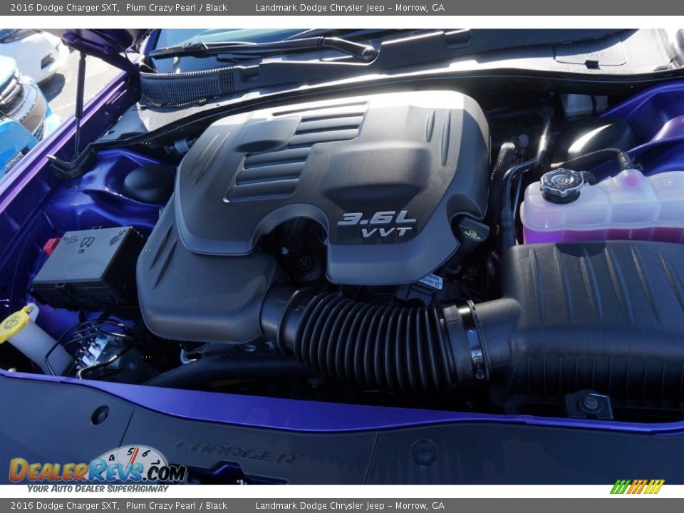2016 Dodge Charger SXT Plum Crazy Pearl / Black Photo #9