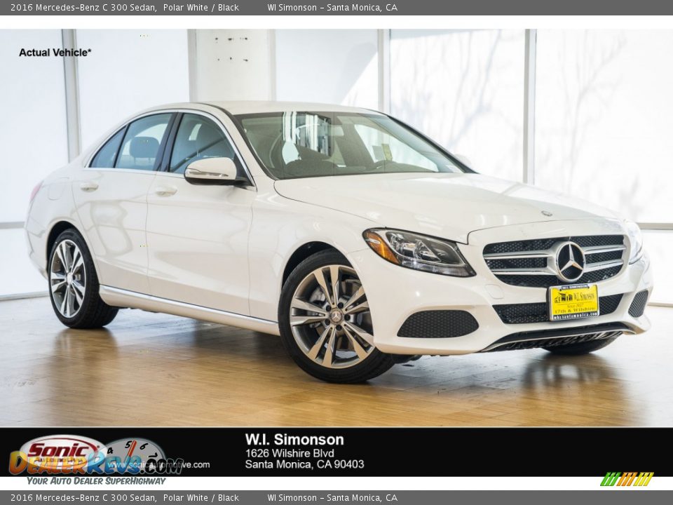 2016 Mercedes-Benz C 300 Sedan Polar White / Black Photo #1